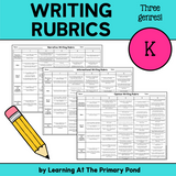 Kindergarten Writing Rubrics - Narrative, Informational, and Opinion Genres