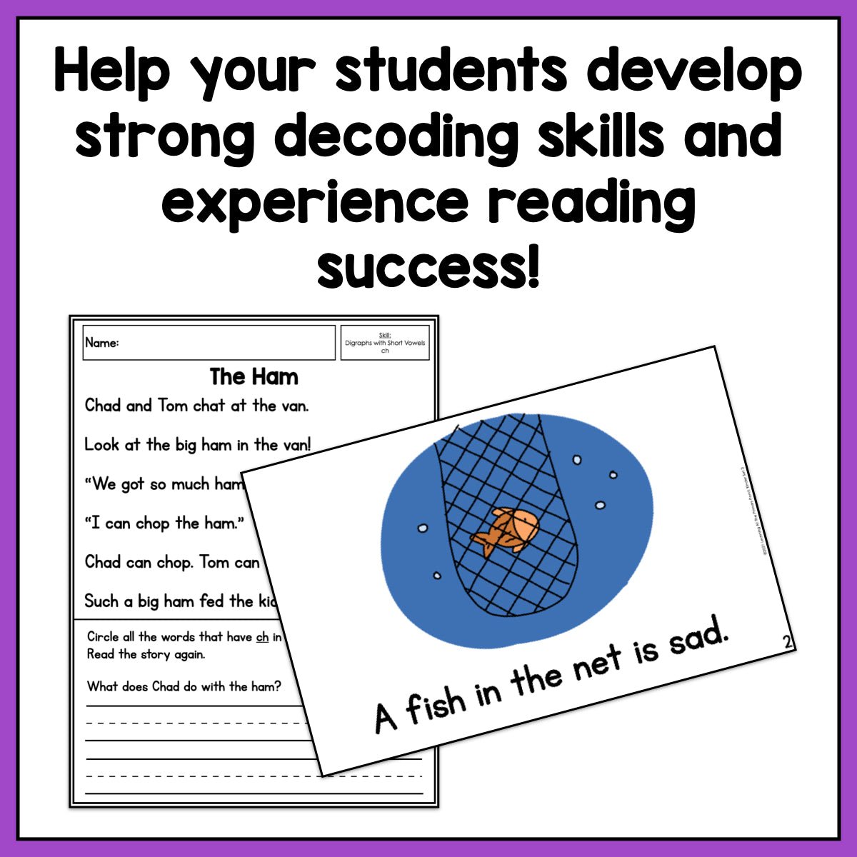 Decodable Readers | Digraphs and Short Vowels | Kindergarten Set 3 | SOR aligned - learning-at-the-primary-pond