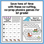 First Grade No-Prep Phonics Games Bundle - learning-at-the-primary-pond