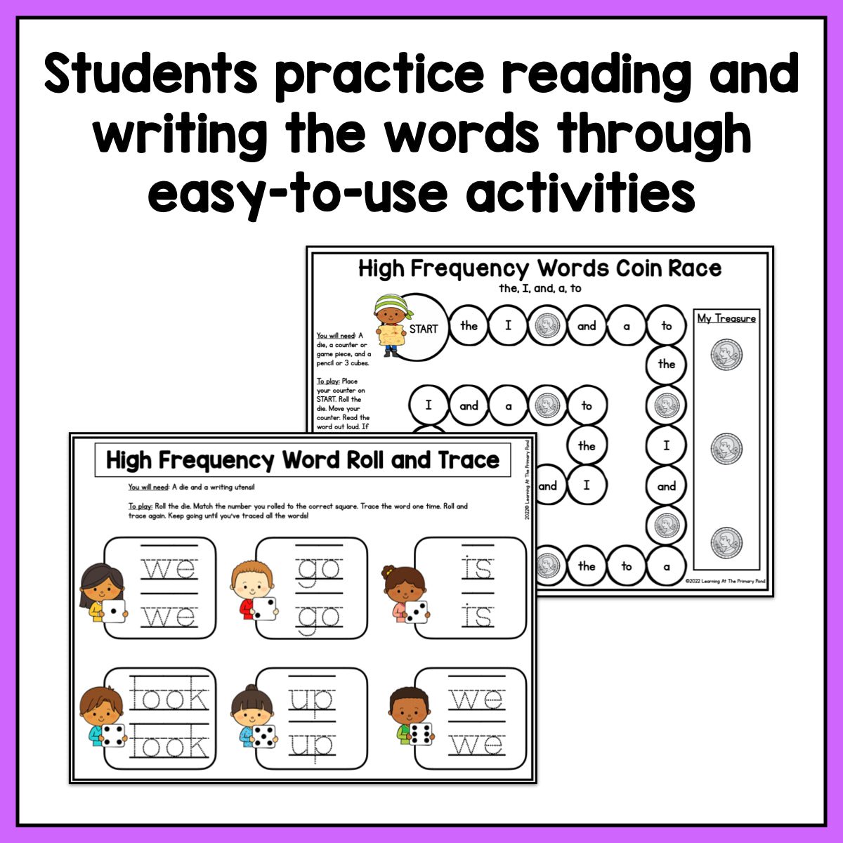 High Frequency Word Games | Dolch Pre-Primer Words - learning-at-the-primary-pond