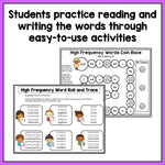 High Frequency Word Games | Dolch Pre-Primer Words - learning-at-the-primary-pond