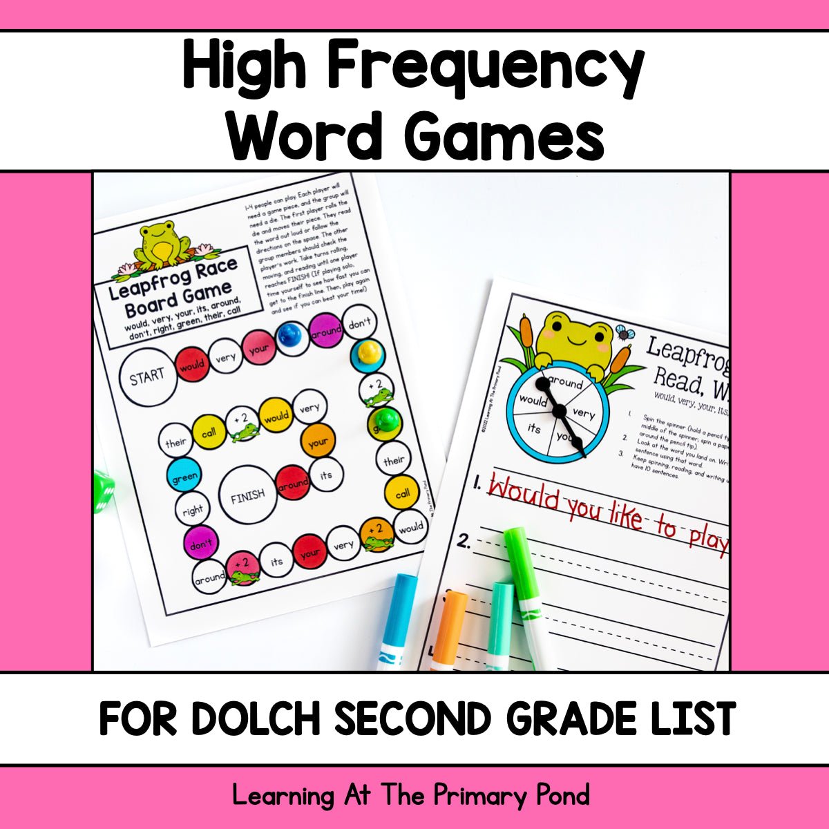 High Frequency Word Games | Dolch Second Grade Words - learning-at-the-primary-pond