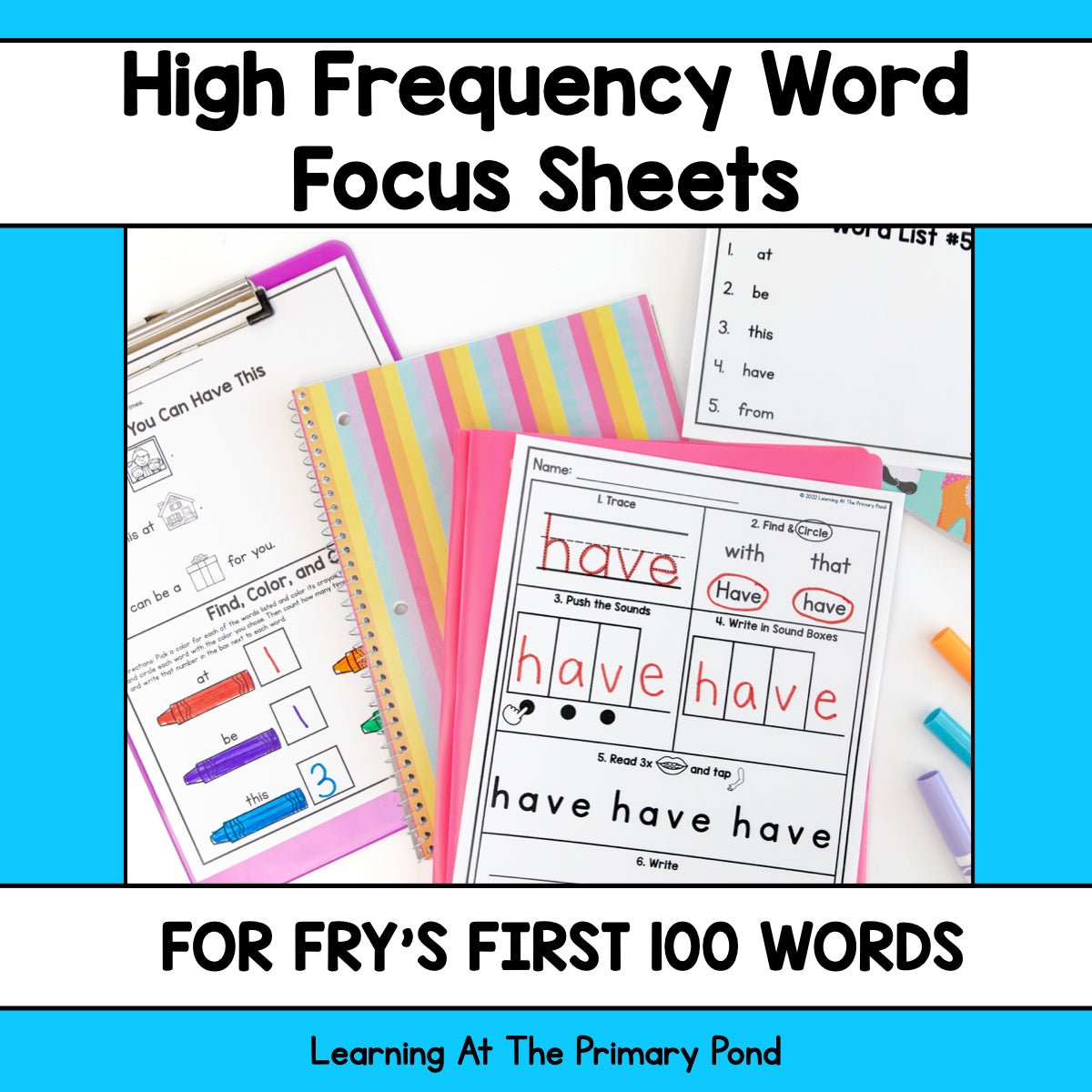 High Frequency Word Worksheets | Fry's First 100 Sight Words – Learning at the Primary Pond high-frequency-word-worksheets-fry-s-first-100-sight-words-learning-at-the-primary-pond