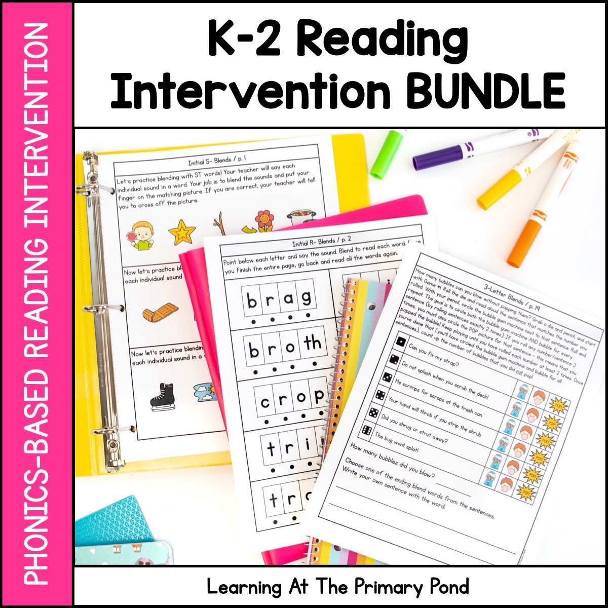 *K-2 Phonics-Based Reading Intervention Packs Bundle - learning-at-the-primary-pond
