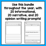 Kindergarten Writing Prompts | Informational, Narrative, Opinion Writing BUNDLE - learning-at-the-primary-pond