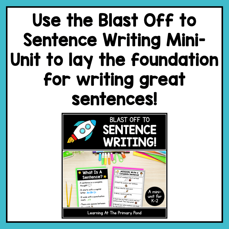 *Sentence Writing Success Toolkit for Kindergarten - learning-at-the-primary-pond