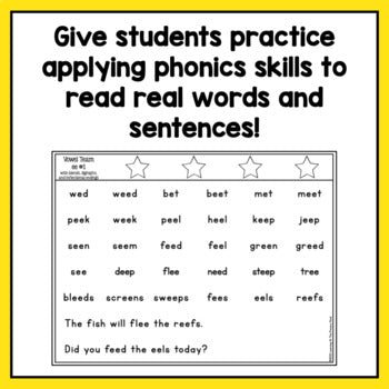 Blending Lines | Vowel Teams - learning-at-the-primary-pond