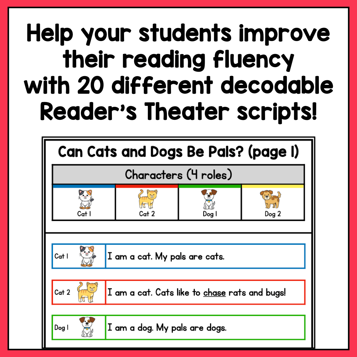 Decodable Reader's Theater Play Scripts for 1st Grade – learning-at-the