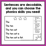 Decodable Sentence Fluency Pyramids | CVC Set - learning-at-the-primary-pond
