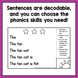 Decodable Sentence Fluency Pyramids | CVC Set - learning-at-the-primary-pond