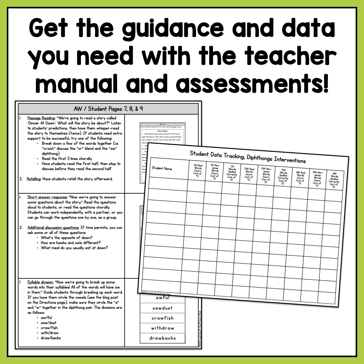 Diphthongs Intervention Pack | No-Prep, Phonics-Based Reading Intervention - learning-at-the-primary-pond
