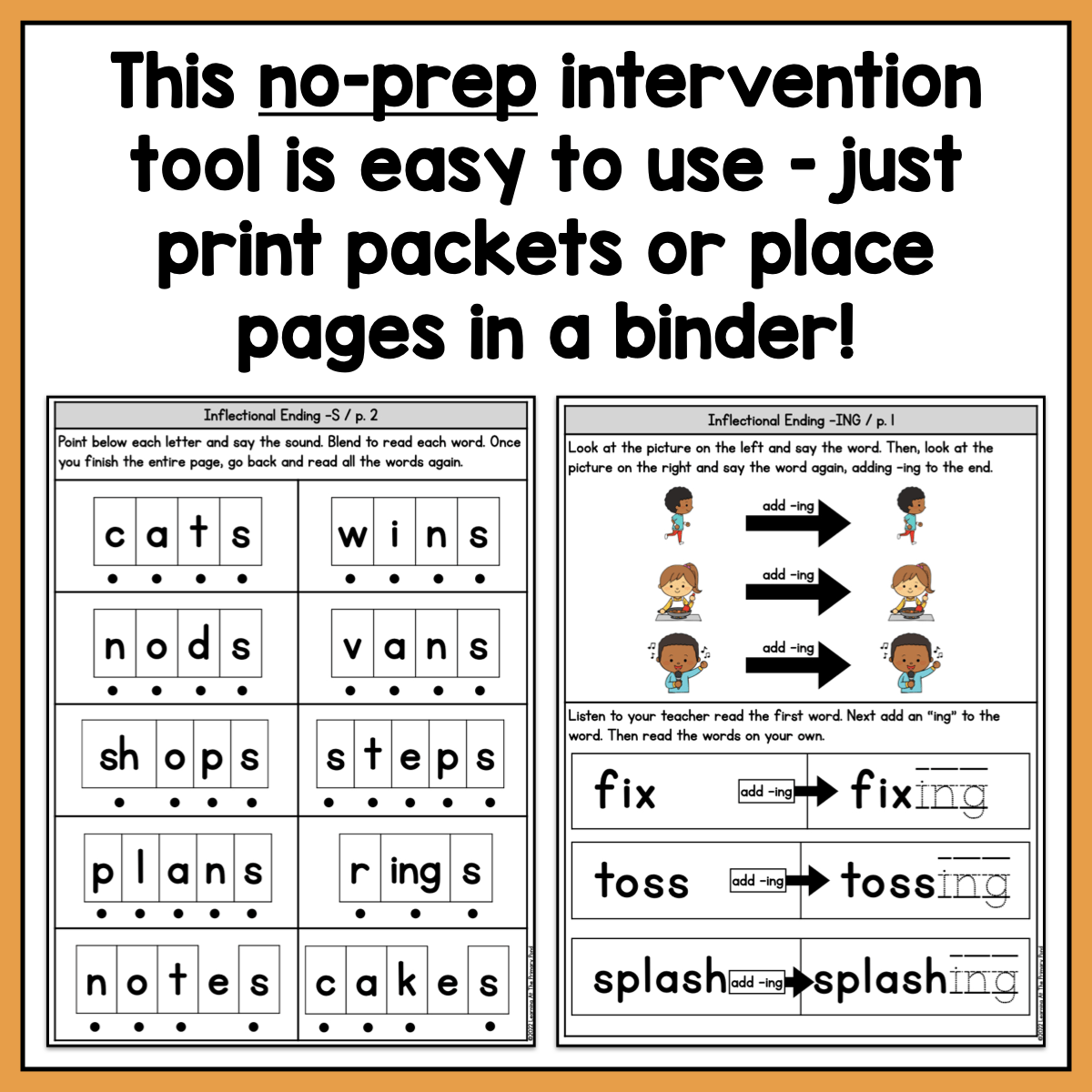 Inflectional Endings Intervention Pack | No-Prep, Phonics-Based Reading Intervention - learning-at-the-primary-pond