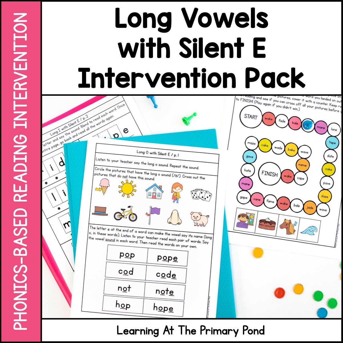 Long Vowels with Silent E (CVCe Words) Intervention Pack | No-Prep, Phonics-Based Reading Intervention - learning-at-the-primary-pond