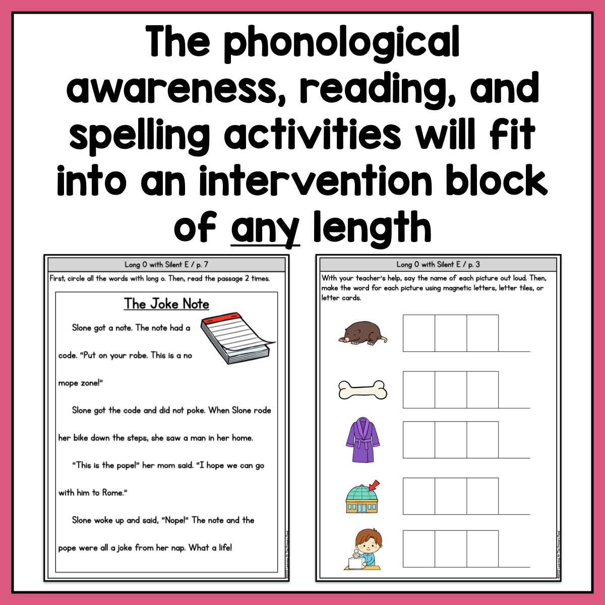 Long Vowels with Silent E (CVCe Words) Intervention Pack | No-Prep, Phonics-Based Reading Intervention - learning-at-the-primary-pond
