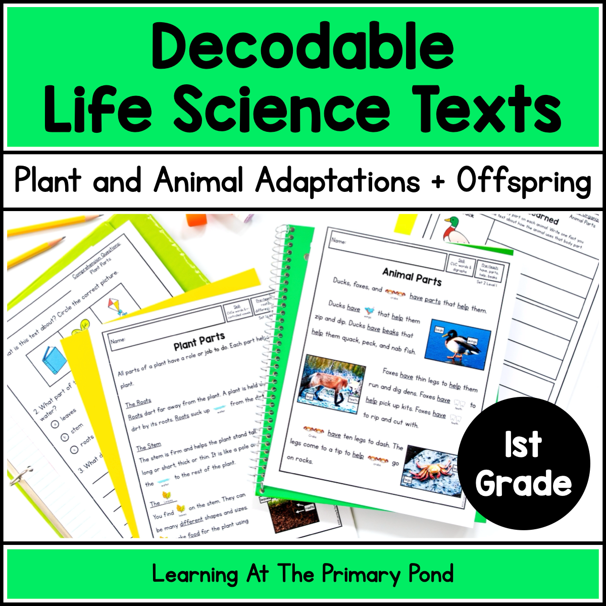 Life Texts Decodable Life Science Texts | Nonfiction Decodables for 1st Grade ...