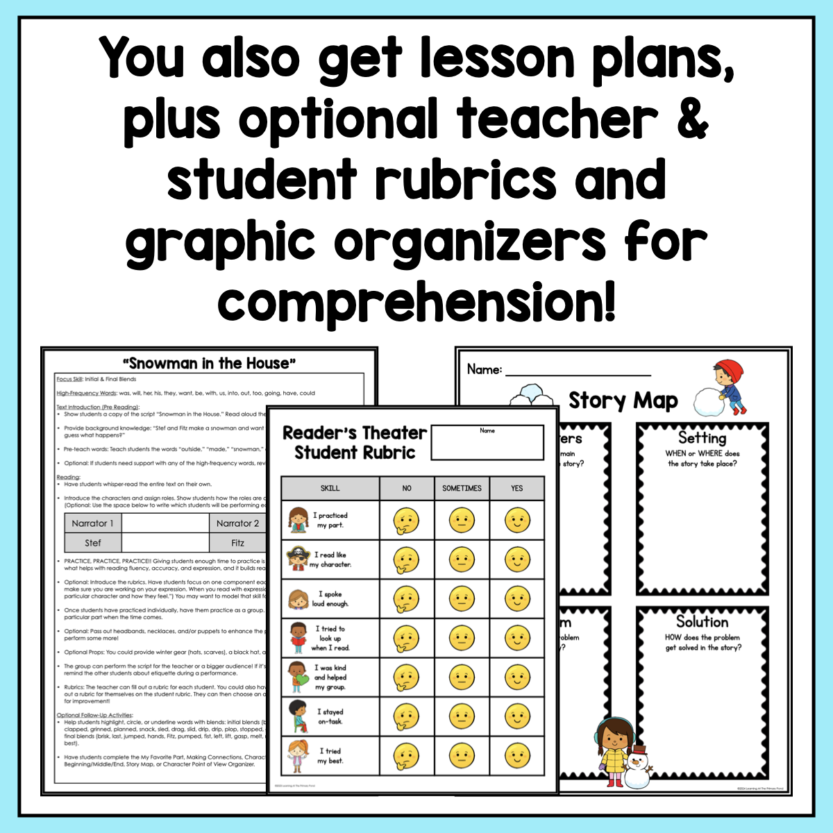 Decodable Winter-Themed Reader's Theater Play Scripts for 1st Grade ...