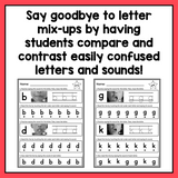 Letter Sound Practice Worksheets | Compare & Contrast Phonics