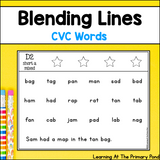 Blending Lines | CVC Words | Short Vowels