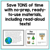 Holidays Around the World | No-Prep Literacy Activities for K-2