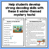 Mystery Genre Passages | Decodables with K-2 Phonics Skills | Winter