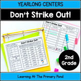 Don't Strike Out Center Activities for 2nd Grade | Year Long Literacy Centers