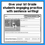 Sentence Writing Practice Sheets for 1st Grade | Structured Writing