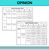 First Grade Writing Rubrics - Narrative, Informational, and Opinion Genres