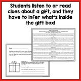 Inferring Activities | Holiday Gift Theme | Inferences Worksheets