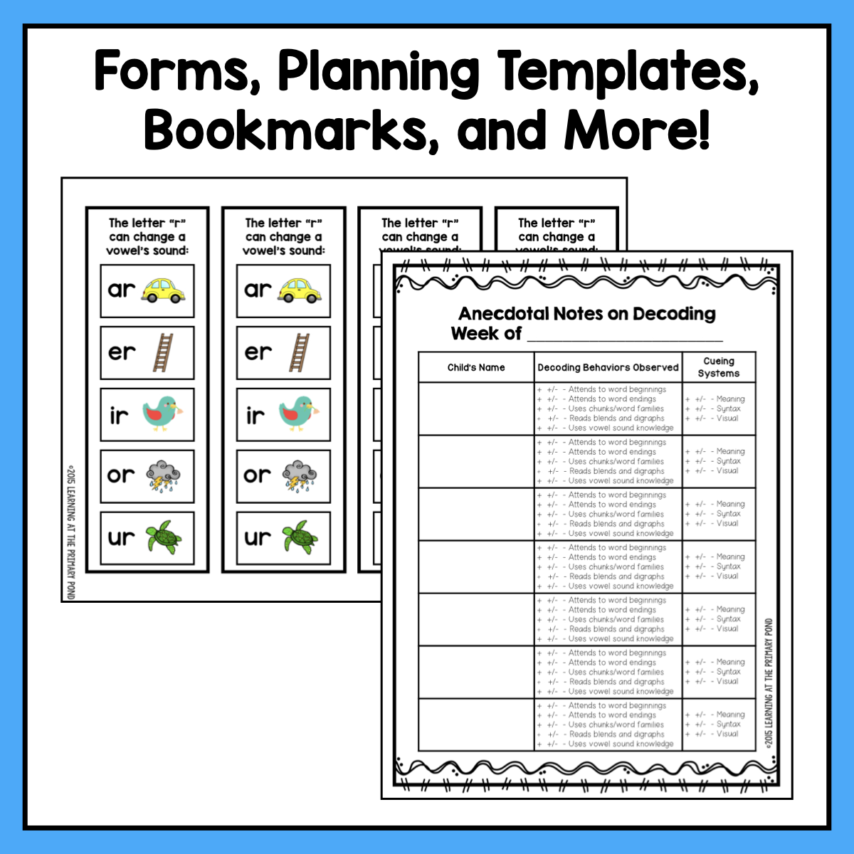 Reading Toolkit Example Reading Workshop Toolkit for Kindergarten and First Grade – Learning at ...