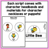 Decodable Spring-Themed Reader's Theater Play Scripts for K-2 BUNDLE | SOR