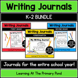 Monthly Writing Journals for K-2 BUNDLE | Writing Skill Practice | No Prep