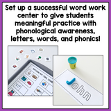 Kindergarten Word Work Center Activities