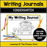 Monthly Writing Journals for Kindergarten | Writing Skill Practice | No Prep
