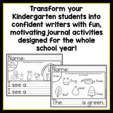 Monthly Writing Journals for Kindergarten | Writing Skill Practice | No Prep