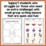 Small Group Narrative Writing Lessons for First Grade