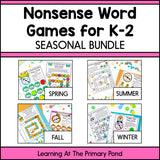Nonsense Word Games for Kindergarten, 1st, and 2nd grade {Four Seasons Bundle}