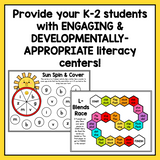 K-2 Back to School Literacy Centers BUNDLE | Simple, No-Prep