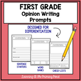 First Grade Opinion Writing Prompts For Differentiation