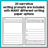 Kindergarten Narrative Writing Prompts For Differentiation