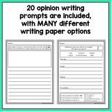 SPANISH Writing Prompts For Second Grade Opinion Writing