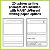 SPANISH Writing Prompts For Kindergarten Opinion Writing