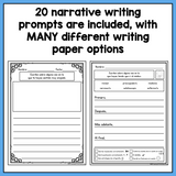 SPANISH Writing Prompts For First Grade Narrative Writing