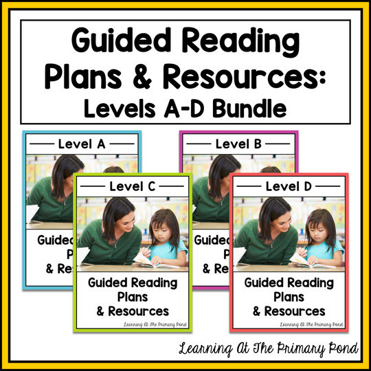 Guided Reading Activities and Lesson Plans - Levels A Through D BUNDLE ...