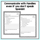 Parent Notes Pack in English and Spanish