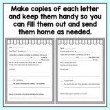 Parent Notes Pack in English and Spanish