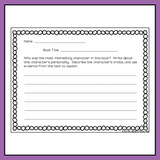 Reading Comprehension Worksheets and Prompts for Kindergarten, First, or Second (K-2)