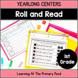 Roll and Read Decodable Sentences Center Activities for 1st Grade | Year Long Literacy Centers