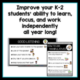 Classroom Procedures and Routines Visuals Pack for K-2 | Google Slides & Posters