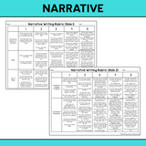 Second Grade Writing Rubrics - Narrative, Informational, and Opinion Genres