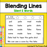 Blending Lines | Silent E Words | CVCe Words